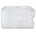 Premium Rigid Plastic Horizontal Badge Holders, 3.38" x 2.13"